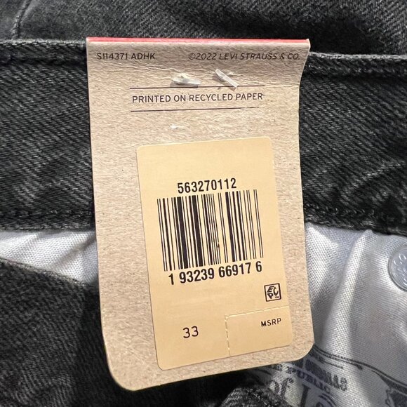 Levi Strauss & Co.501 Shorts-NWT-Black-Women's Distressed A high Rise-Button Fly - Picture 9 of 14